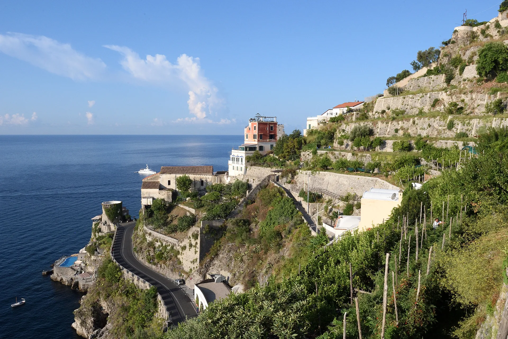 Il Moon Garden dell'Hotel Luna Convento: terrazzamenti medievali sul Monte Aureo ad Amalfi